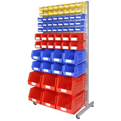 BIN RACK - SINGLE SIDED. (16X1,24X2, 12X3, 8X4, 6X5)