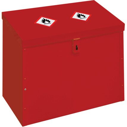 FLAmmABLE LIQUID STORAGE FLOOR CHESTS 510X610X340mm RED