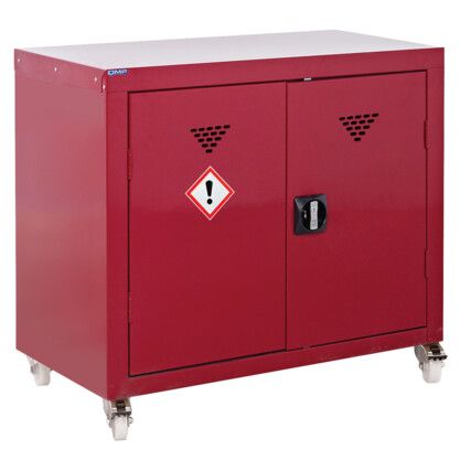 MOBILE PESTICIDE&AGROCHEMICAL STORAGE CUPBOARDS 840X900X460mm RED