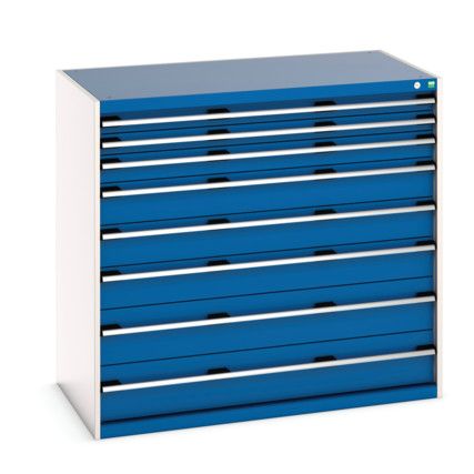 CUBIO CABINET 8 DRAWERS HD WxDxH:1300x750x1200mm BLUE