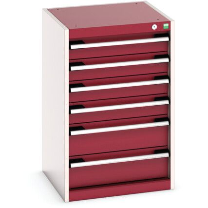 CUBIO CABINET WITH 6 DRAWERS 525X525X800H RAL7035/3004