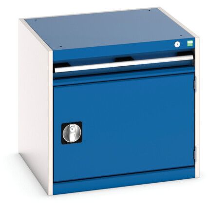 CUBIO CABINET WITH 1 DRAWER / DOOR 650X650X600H RAL7035/5010