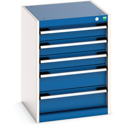 CUBIO CABINET WITH 5 DRAWERS 525X525X700H RAL7035/5010