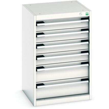 CUBIO CABINET WITH 6 DRAWERS 525X525X800H RAL7035