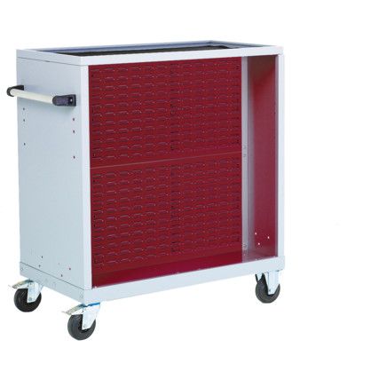 CNC Tool Block - Light Grey/Red Louvre Panel Trolley