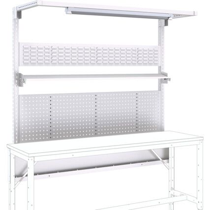 2000mm Wide Verso Bench, Rear Frame Kit C, With Overhead Light