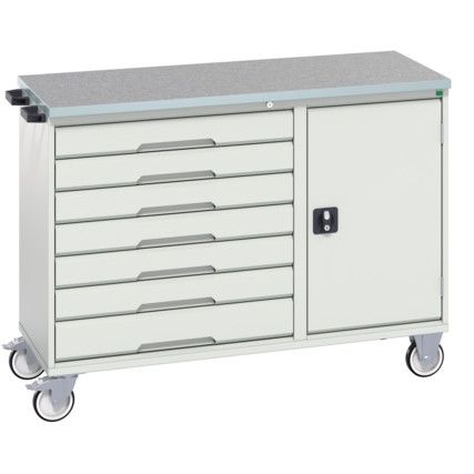 MAINTENANCE TROLLEY 7 DRAWER LINO TOP LIGHT GREY