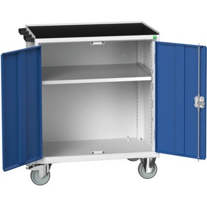 MOBILE CUPBOARD TOP TRAY GREY/BLUE