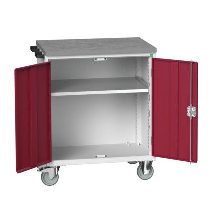 MOBILE CUPBOARD LINO TOP GREY/RED