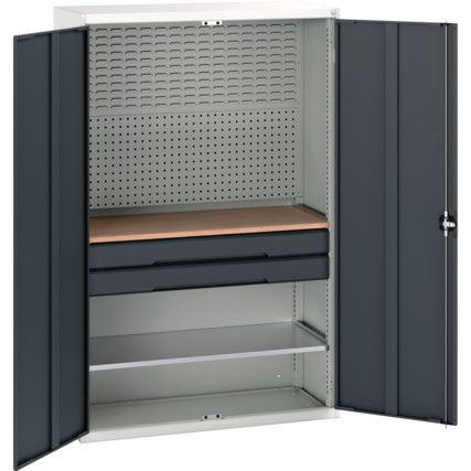 KITTED CUPBOARD 3 DRAWER 1 SHELF GREY/ANTHRACITE