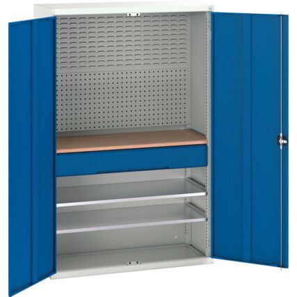 KITTED CUPBOARD 6 DRAWERS GREY/BLUE