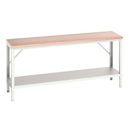 Verso Height Adjustable Bench 2000 x 600 x 780mm - Light Grey