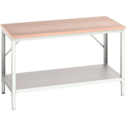 Verso Height Adjustable Bench  1500x800x780mm MPX Worktop - Light Grey