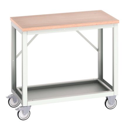 Verso Mobile Bench 1000x600x930mm MPX Worktop - Light Grey