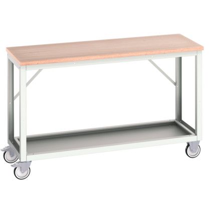 Verso Mobile Bench 1500x600x930mm MPX Worktop - Light Grey