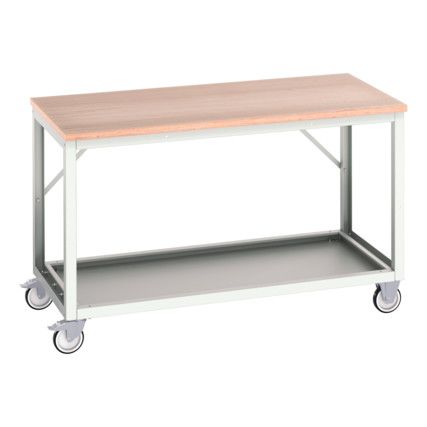 Verso Mobile Bench 1500x800x930mm MPX Worktop - Light Grey