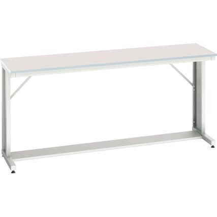 Verso Cantilever Bench 2000x600x930mm MFC Worktop - Light Grey