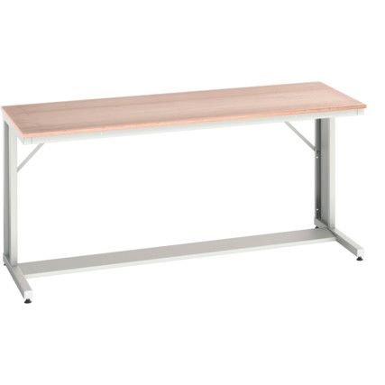 Verso Cantilever Bench 2000x800x930mm MPX Worktop - Light Grey