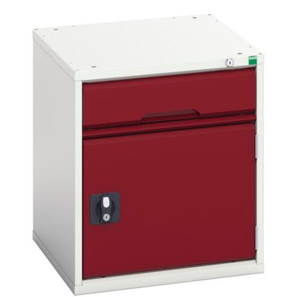 Verso Drawer Cabinet, 1 Drawers, Light Grey/Red, 600 x 525 x 550mm