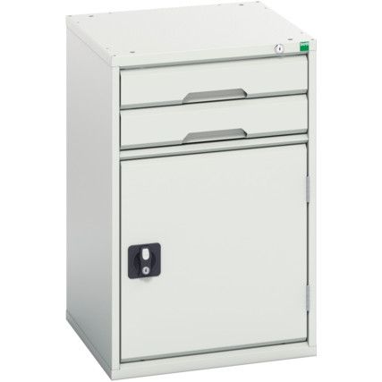 Verso Combination Cupboard 525x550x800mm 2x Drawers - Light Grey