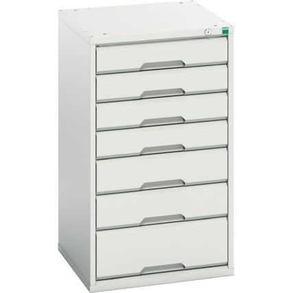 Verso Drawer Cabinet, 7 Drawers, Light Grey, 900 x 525 x 550mm