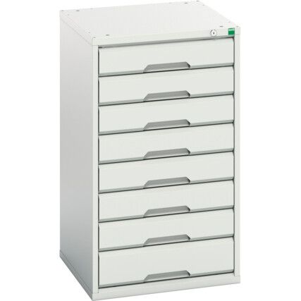 Verso Drawer Cabinet, 8 Drawers, Light Grey, 900 x 525 x 550mm