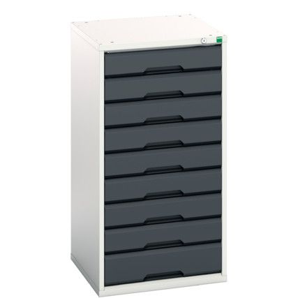 Verso Drawer Cabinet, 9 Drawers, Anthracite Grey/Light Grey, 1000 x 525 x 550mm