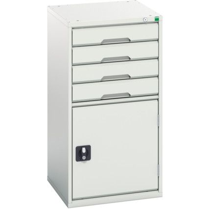 Verso Combination Cupboard 525x550x1000mm 4x Drawers - Light Grey