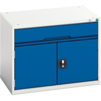 Verso Combination Cupboard/Drawer, 2 Doors, Blue/Grey, 600 x 800 x 550mm