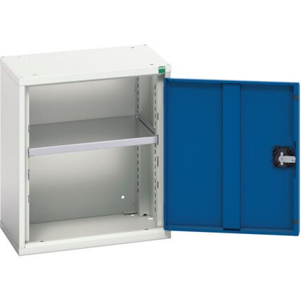 Verso Wall Cabinet, Single Door,Blue/Grey, 600 x 525 x 350mm