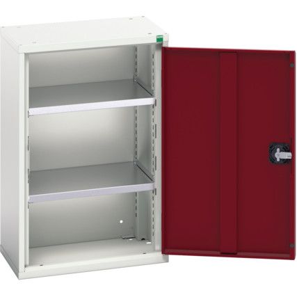 Verso Wall Cabinet, Single Door,Grey/Red, 800 x 525 x 350mm