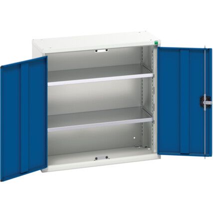 Verso Wall Cabinet, 2 Doors,Blue/Grey, 800 x 800 x 350mm