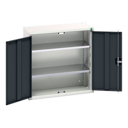 Verso Wall Cabinet, 2 Doors,Anthracite Grey/Grey, 800 x 800 x 350mm