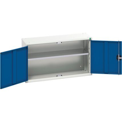 Verso Wall Cabinet, 2 Doors,Blue/Grey, 600 x 1050 x 350mm