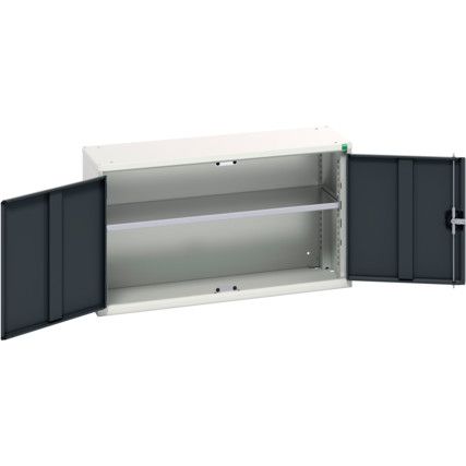 Verso Wall Cabinet, 2 Doors,Anthracite Grey/Grey, 600 x 1050 x 350mm