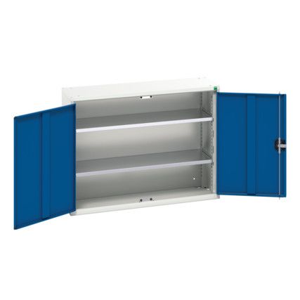 Verso Wall Cabinet, 2 Doors,Blue/Grey, 800 x 1050 x 350mm