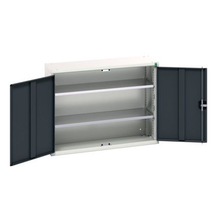 Verso Wall Cabinet, 2 Doors,Anthracite Grey/Grey, 800 x 1050 x 350mm