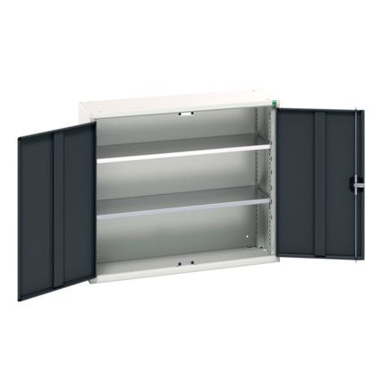 Verso Wall Cabinet, 2 Doors,Anthracite Grey/Grey, 900 x 1050 x 350mm