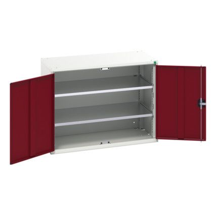 Verso Wall Cabinet, 2 Doors,Red, 800 x 1050 x 550mm