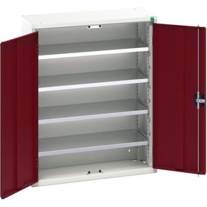 VERSO BIN CUPBOARD 800x350x1000mm-LIGHT GREY/RED