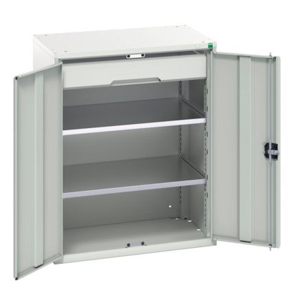 Verso Kitted Cupboard, 2 Doors, Light Grey, 1000 x 800 x 550mm