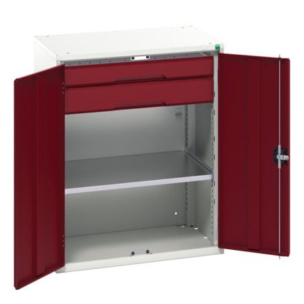 Verso Kitted Cupboard, 2 Doors, Red, 1000 x 800 x 550mm