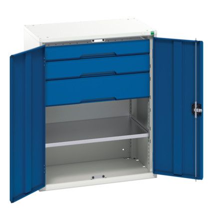 Verso Kitted Cupboard, 2 Doors, Blue, 1000 x 800 x 550mm