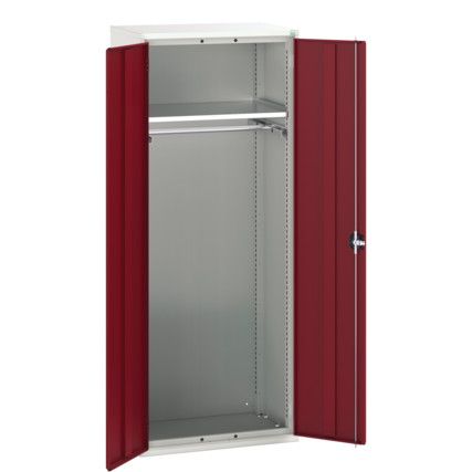 Verso PPE Cupboard, 2 Doors, Red, 2000 x 800 x 550mm