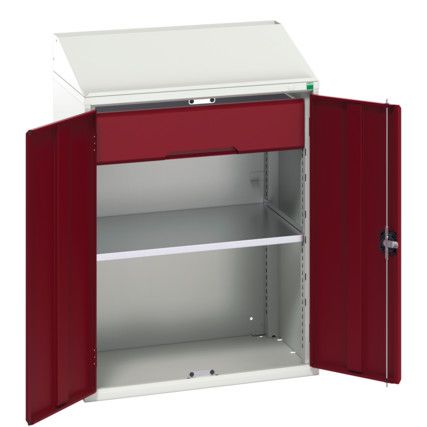 Verso Lectern, 2 Doors, Red, 1130 x 800 x 550mm