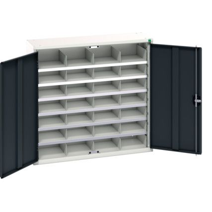 VERSO CUPBOARD 1050x350x1000mm 28COMPARTMENTS-LIGHT/ANTH GREY