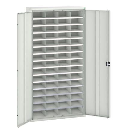 Verso Compartment Cupboard, 2 Doors, Grey, 2000 x 1050 x 350mm