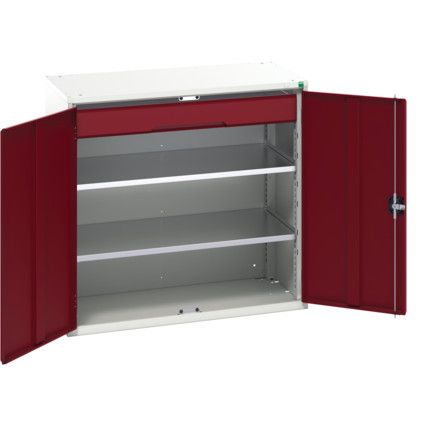 Verso Kitted Cupboard, 2 Doors, Red, 1000 x 1050 x 550mm