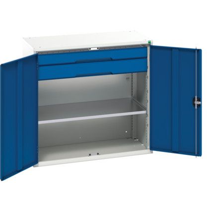 Verso Kitted Cupboard, 2 Doors, Blue, 1000 x 1050 x 550mm