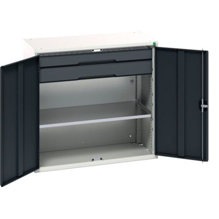 Verso Kitted Cupboard, 2 Doors, Anthracite Grey, 1000 x 1050 x 550mm